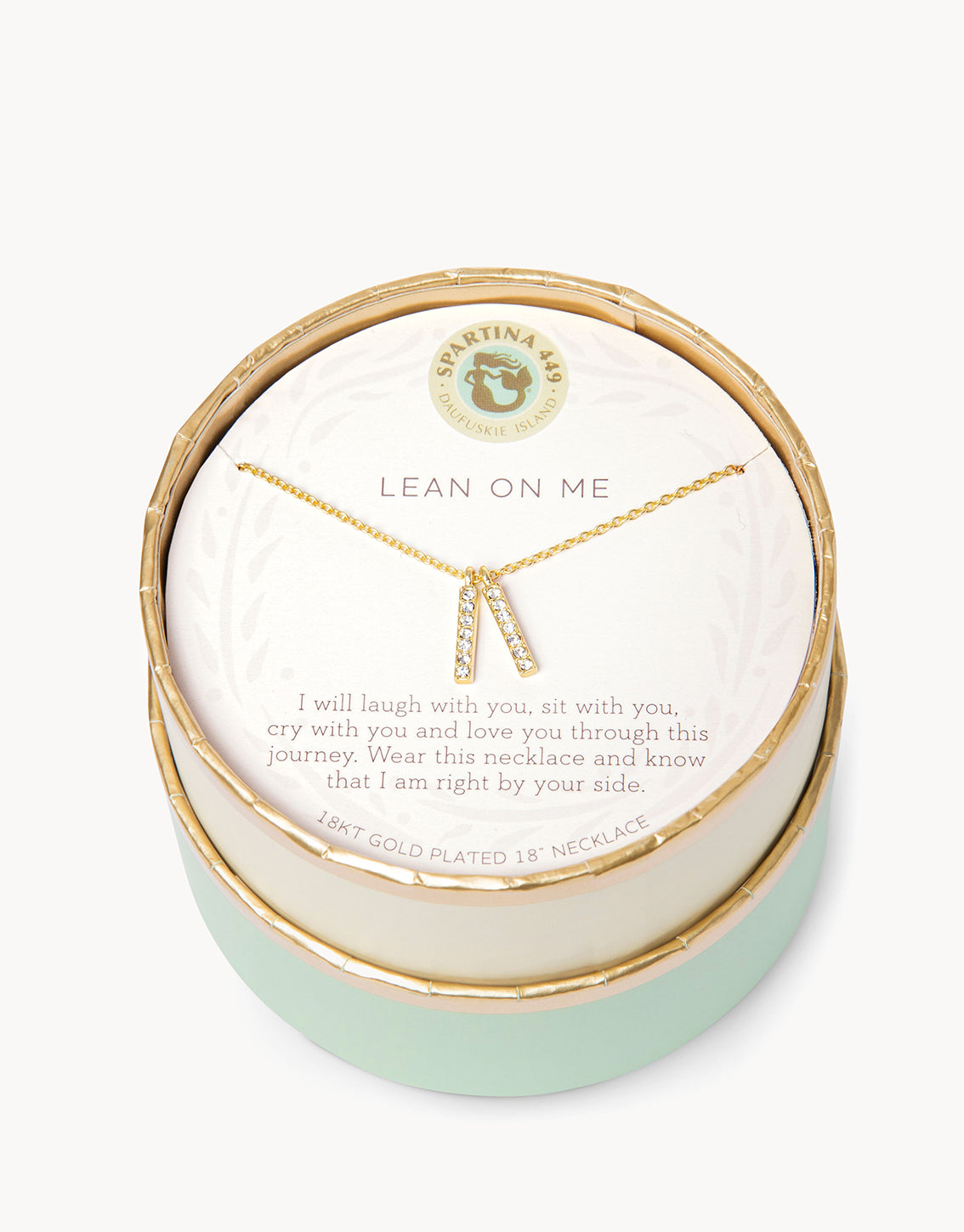 Sea La Vie Necklace Lean On Me/Double Bars — Gold