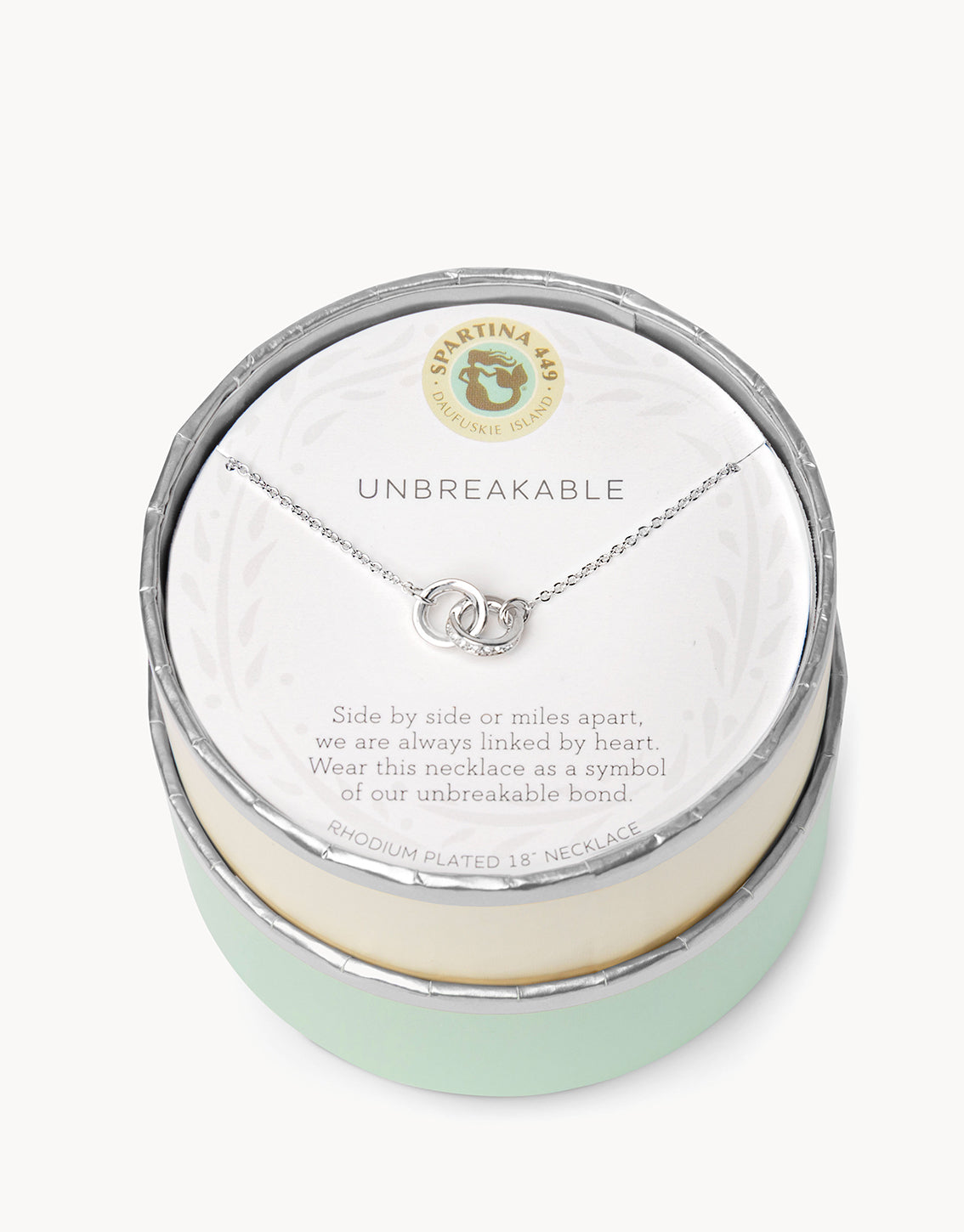 Sea La Vie Necklace Unbreakable/Double Rings — Silver