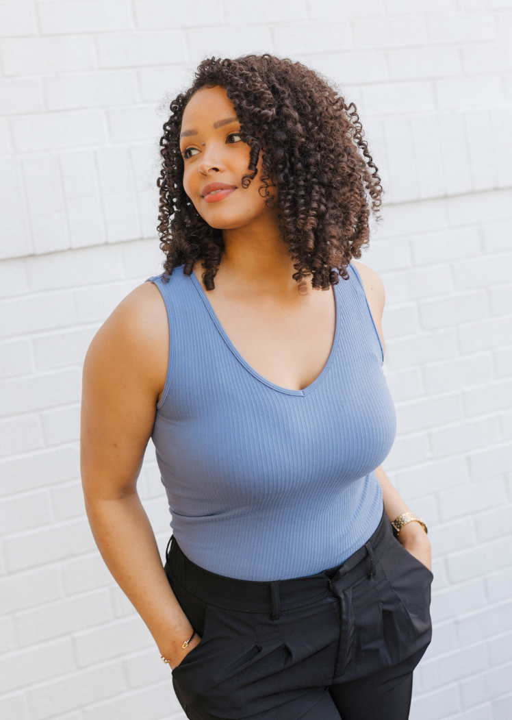 Ribbed Reversible Tank - Curvy Fit