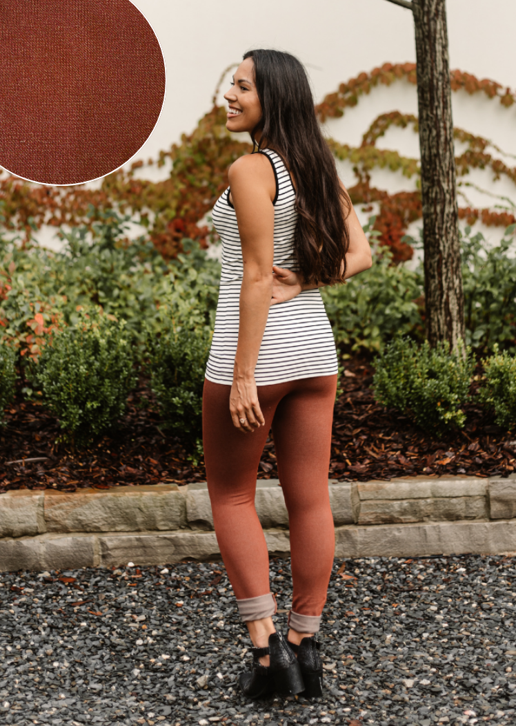 High-Waist Crossover Leggings — Sienna Denim / Regular 0-10