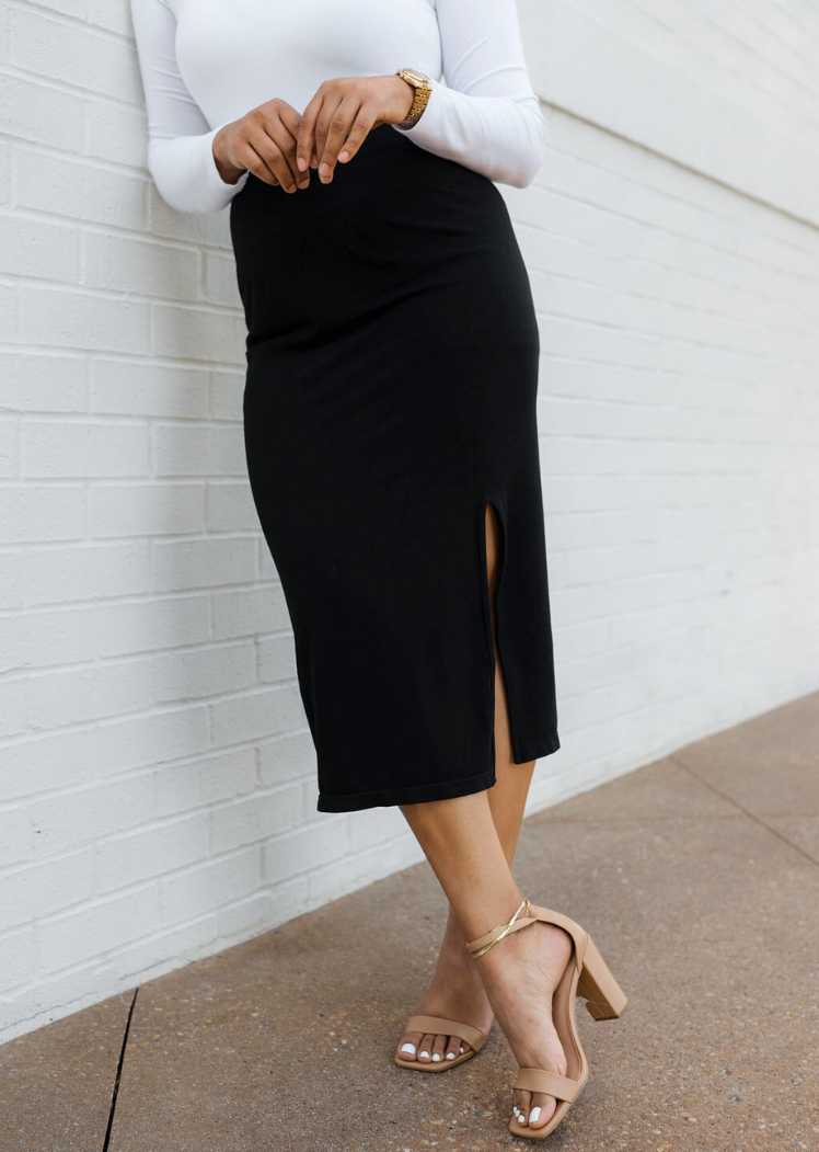 Midi Skirt — Black