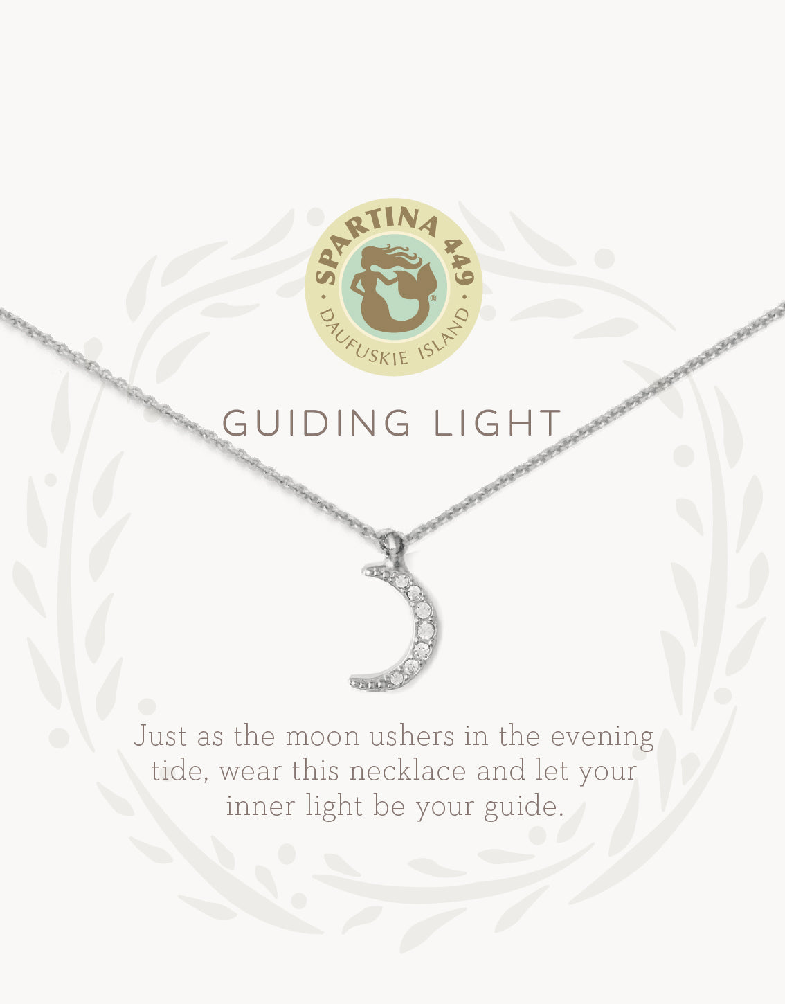 Sea La Vie Necklace Guiding Light/Crescent — Silver
