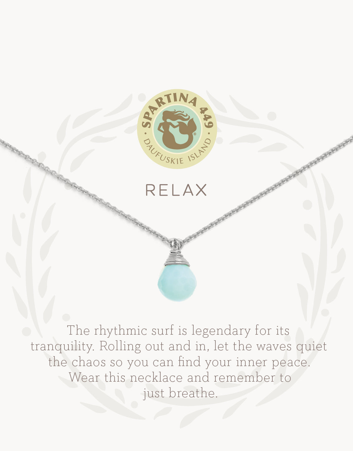 Sea La Vie Necklace Relax/Water Drop — Silver
