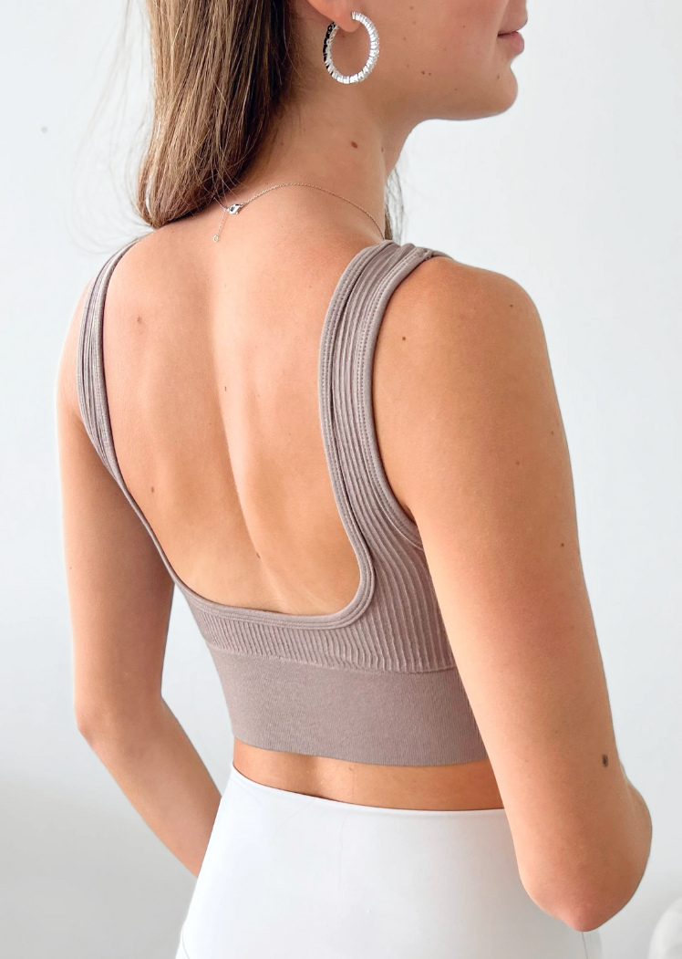 Ribbed Brami — Vintage Khaki / One Size