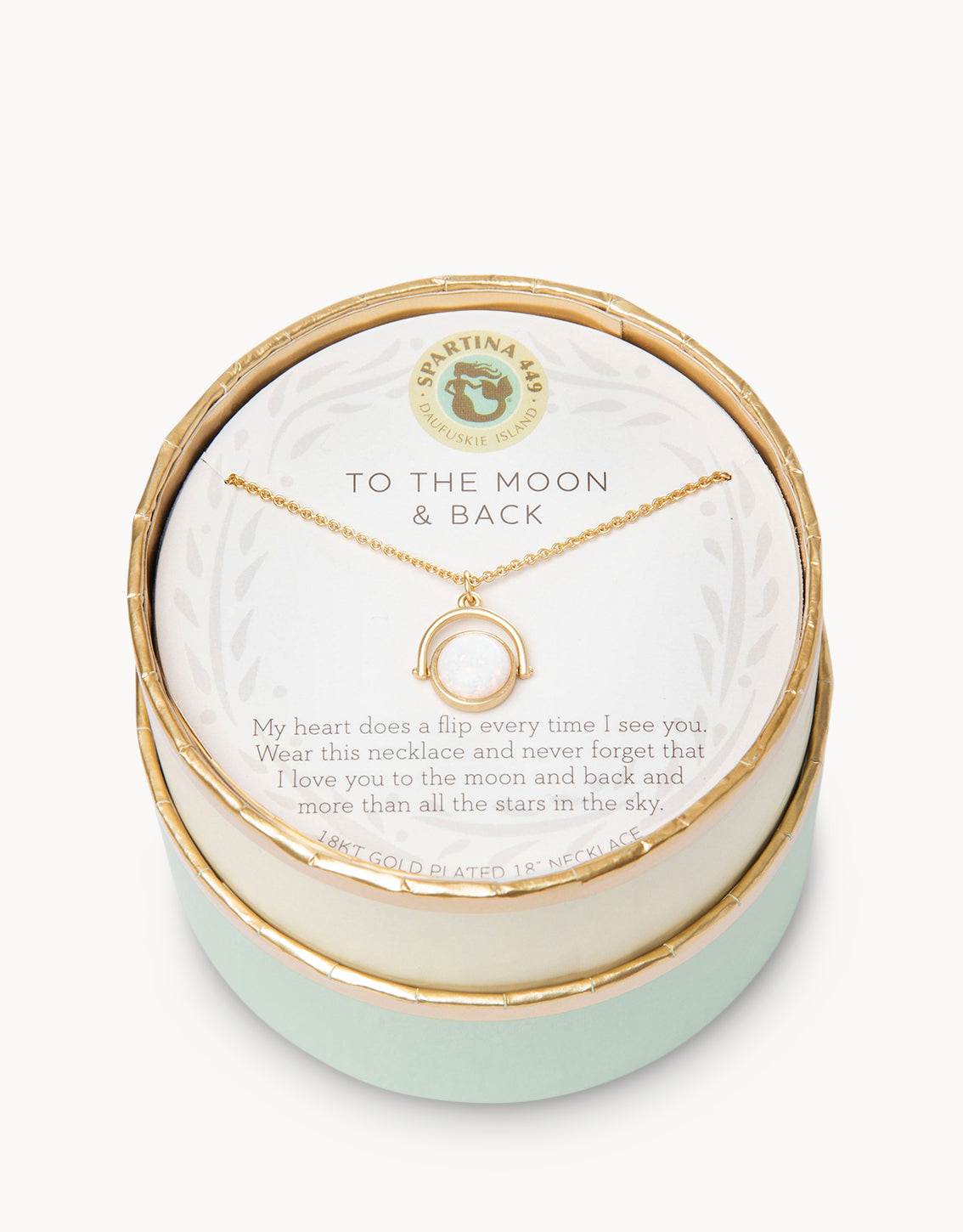 Sea La Vie To The Moon Back Reversible Necklace — Gold