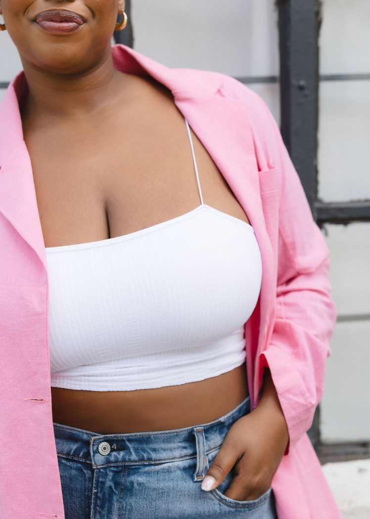 Padded Cord Crop Top