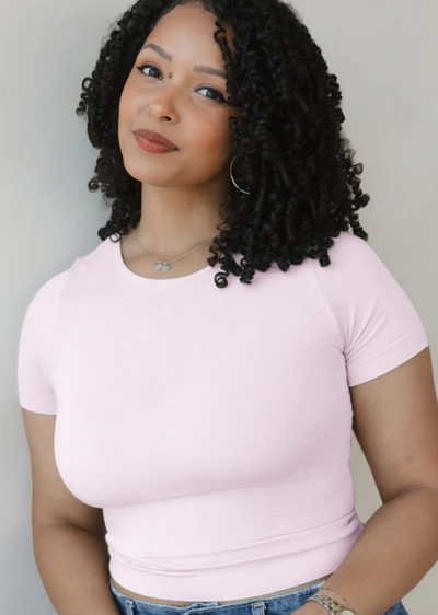 Short Sleeve Waist Length Top