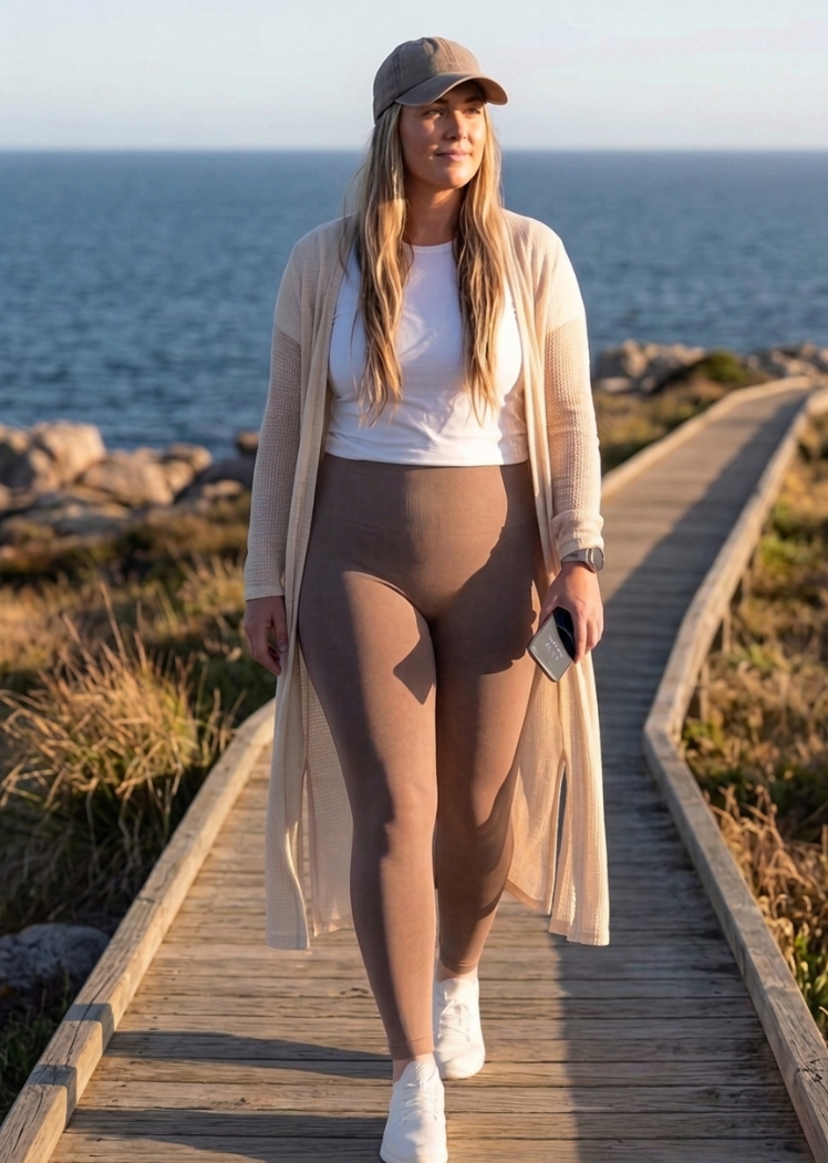 High-Waisted Leggings — Vintage Khaki / Regular 0-10