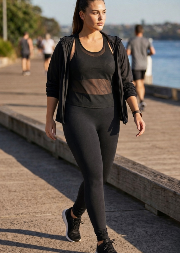 High-Waisted Leggings — Black / Regular 0-10