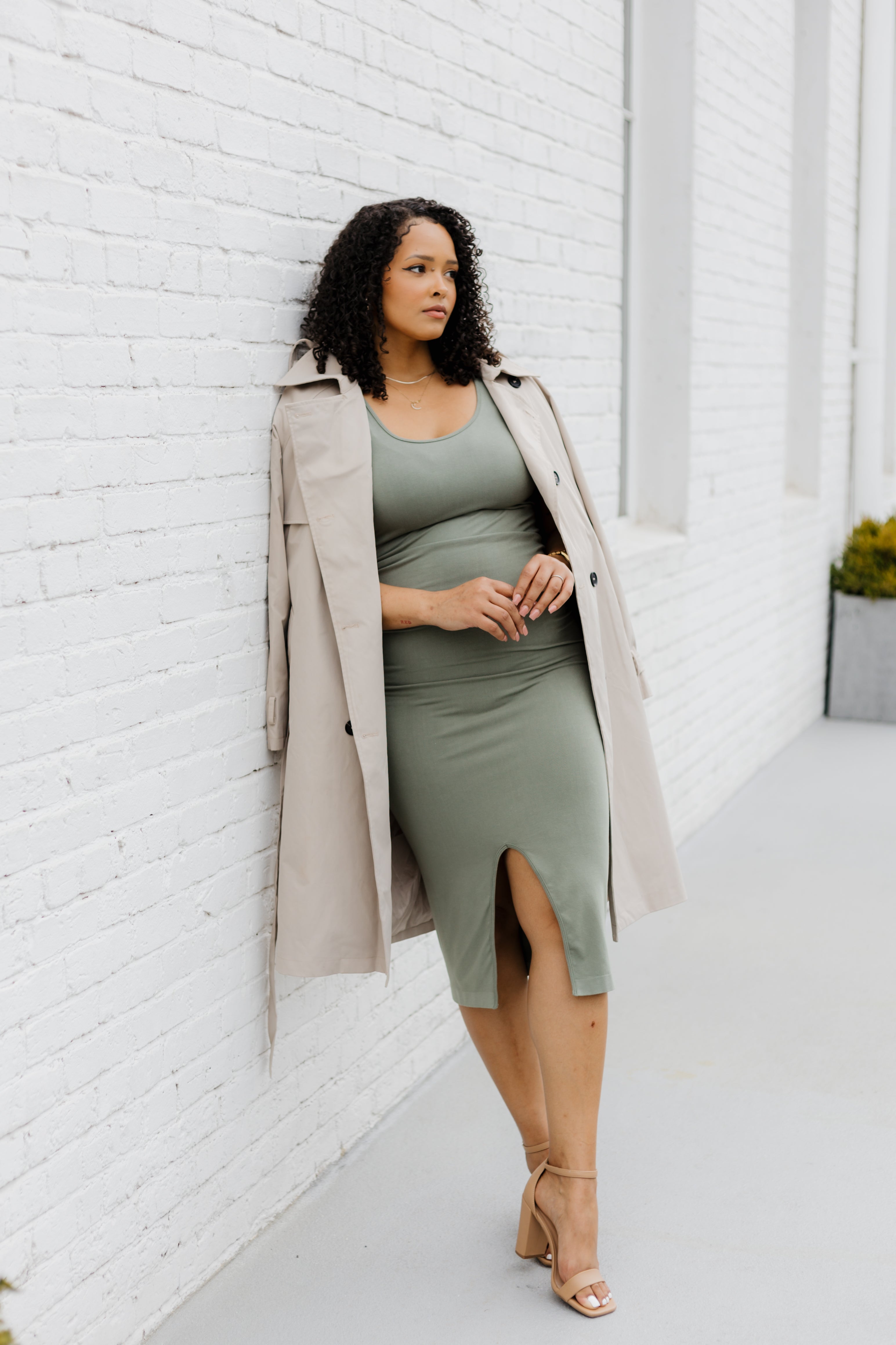 Reversible Midi Dress — Sage / One Size