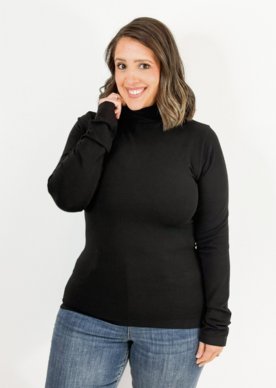 Long Sleeve Mock Neck