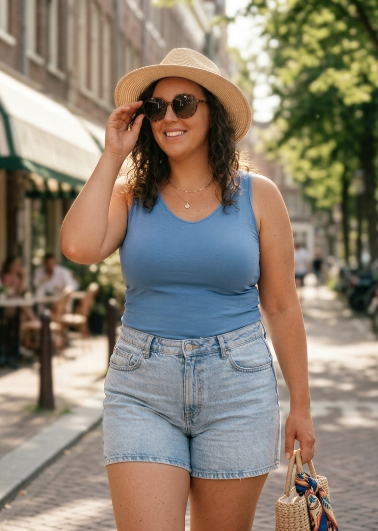 Reversible Tank - Curvy Fit — Chambray