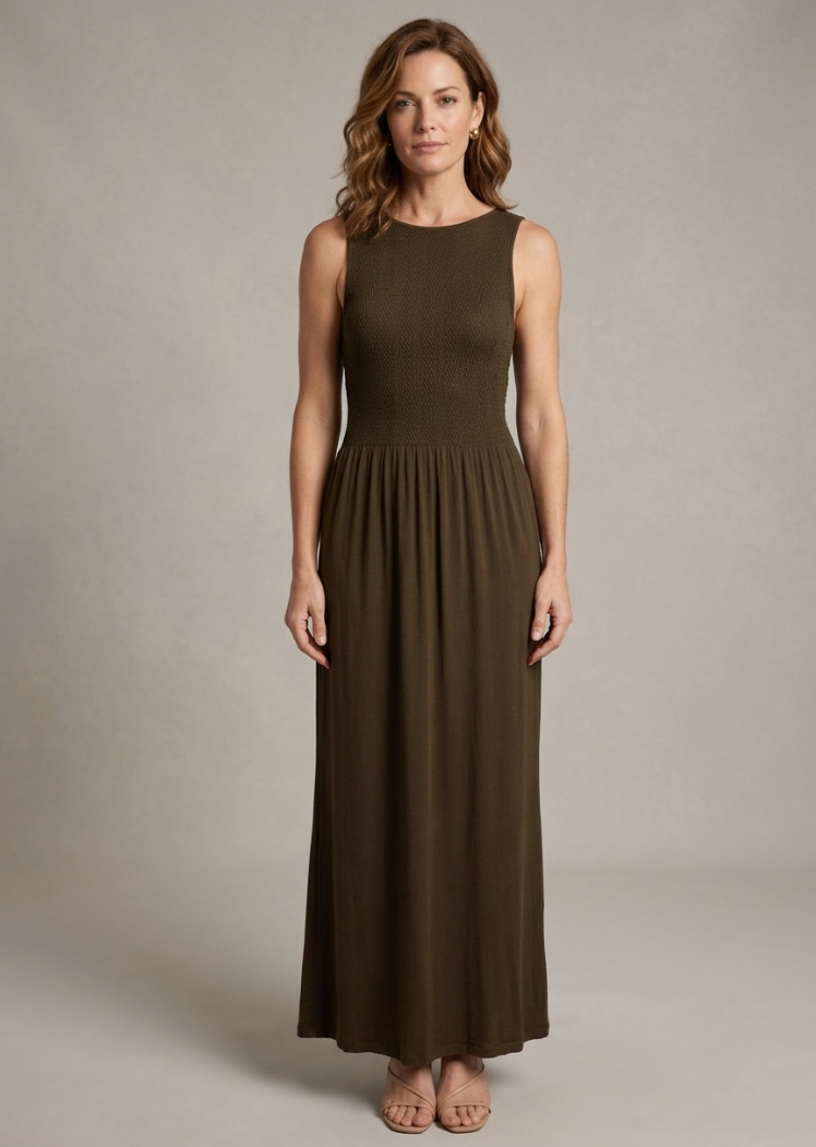 Reversible Maxi Dress — Olive / One Size 0-16