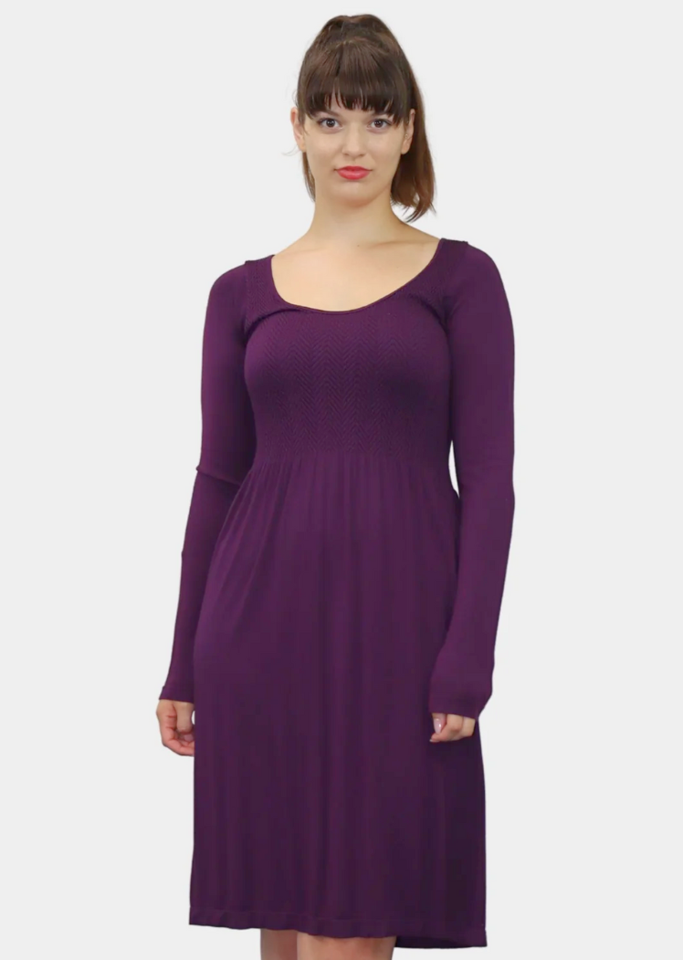 Long Sleeve Knee Length Dress