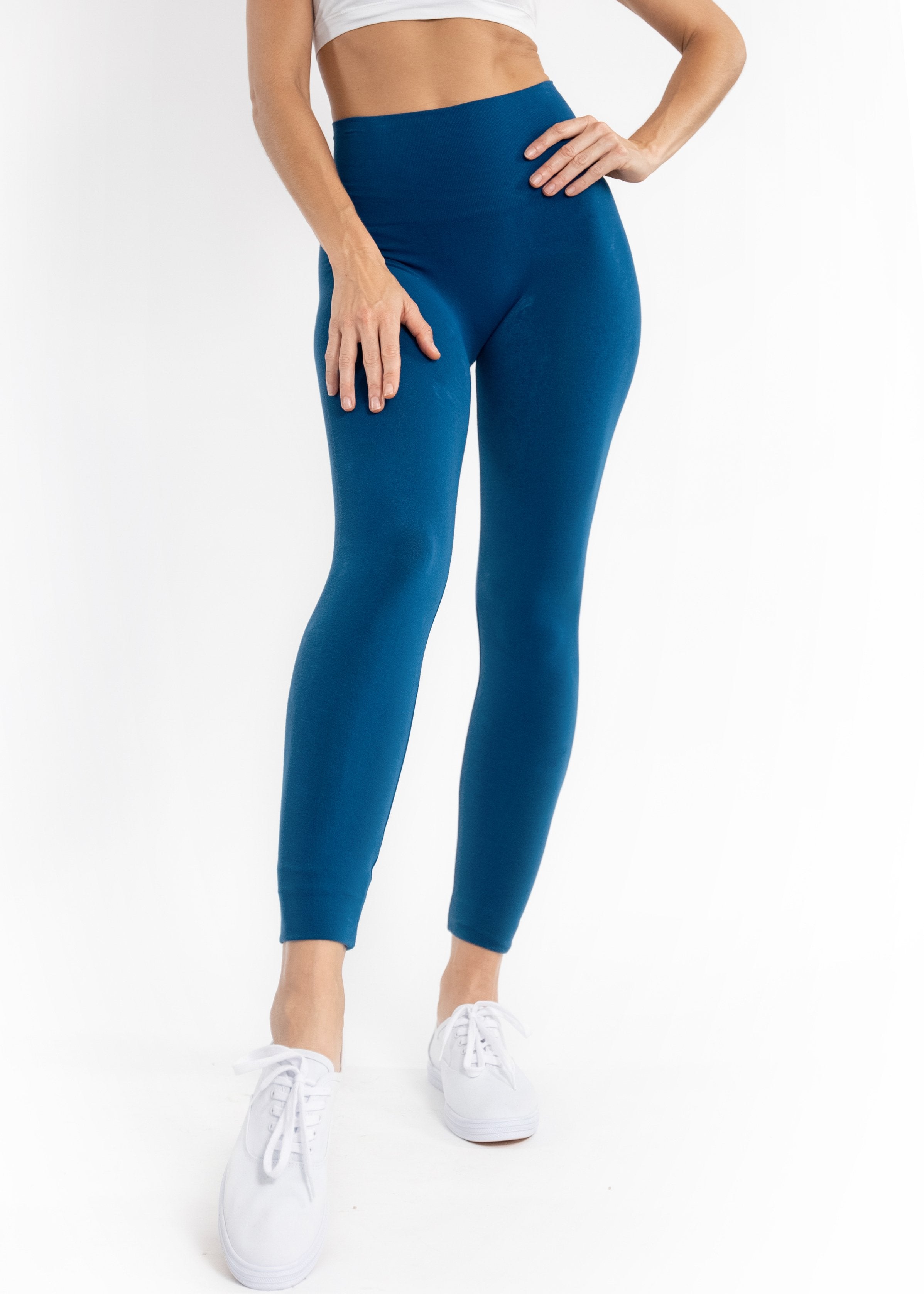 High-Waisted Leggings — Teal / Regular 0-10