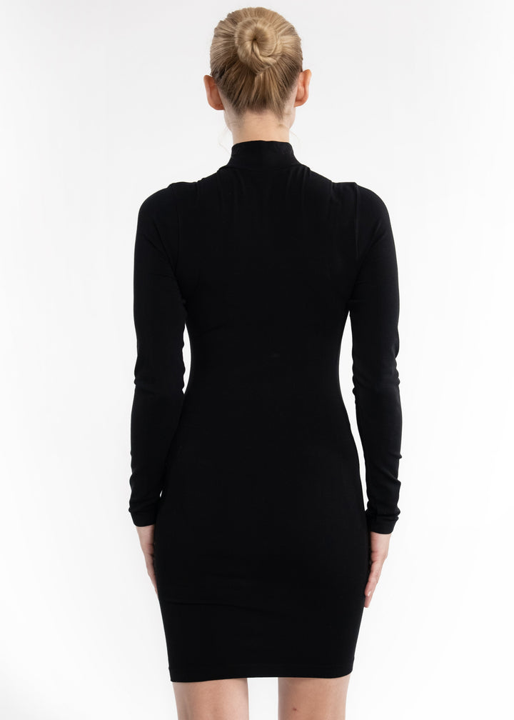 Turtleneck Solid Long Sleeve Dress Ivory / Regular Turtleneck Solid Long Sleeve Dress Ivory / Regular