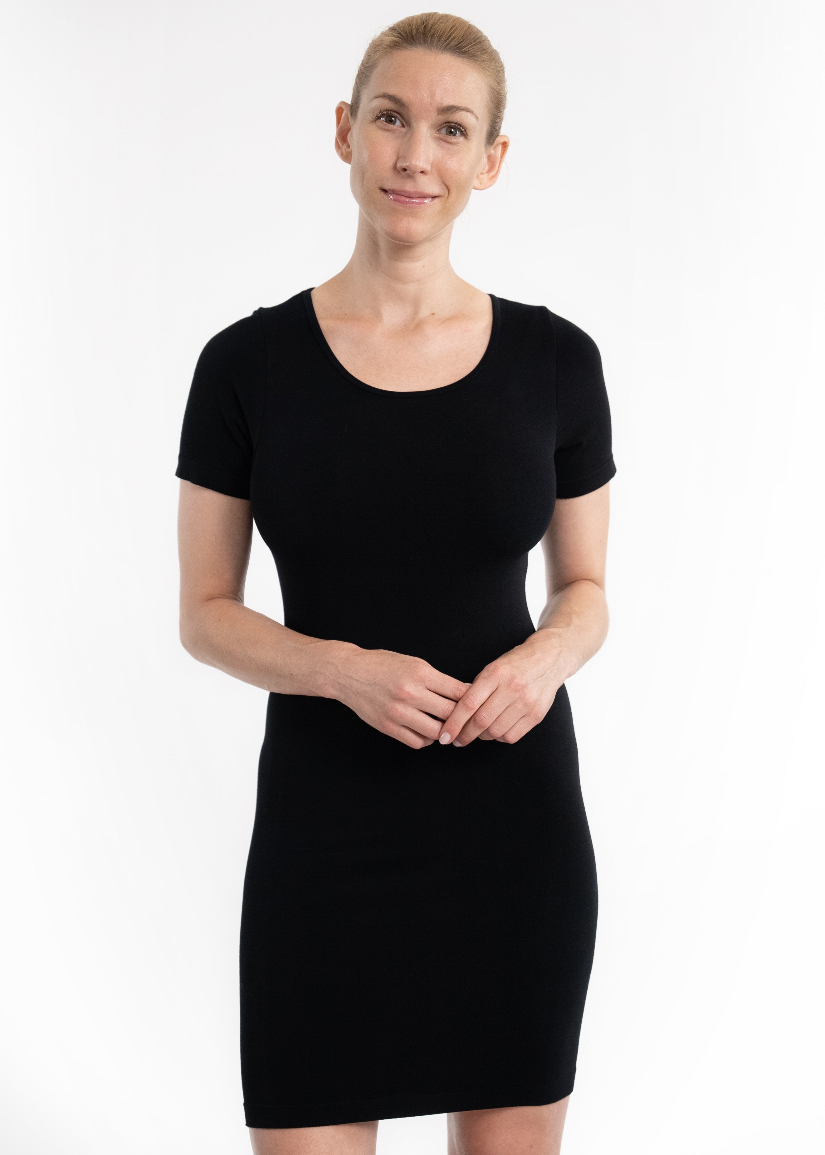 Short Sleeve Reversible Dress/Tunic — Black / Regular 0-12