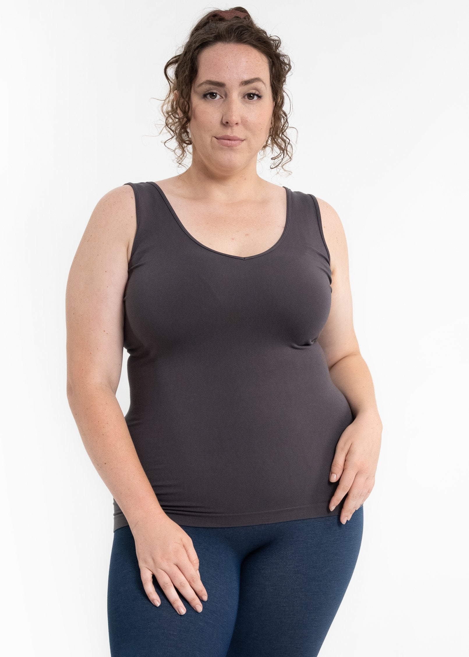 Lior - Women's Reversible Brown Tank main image 1