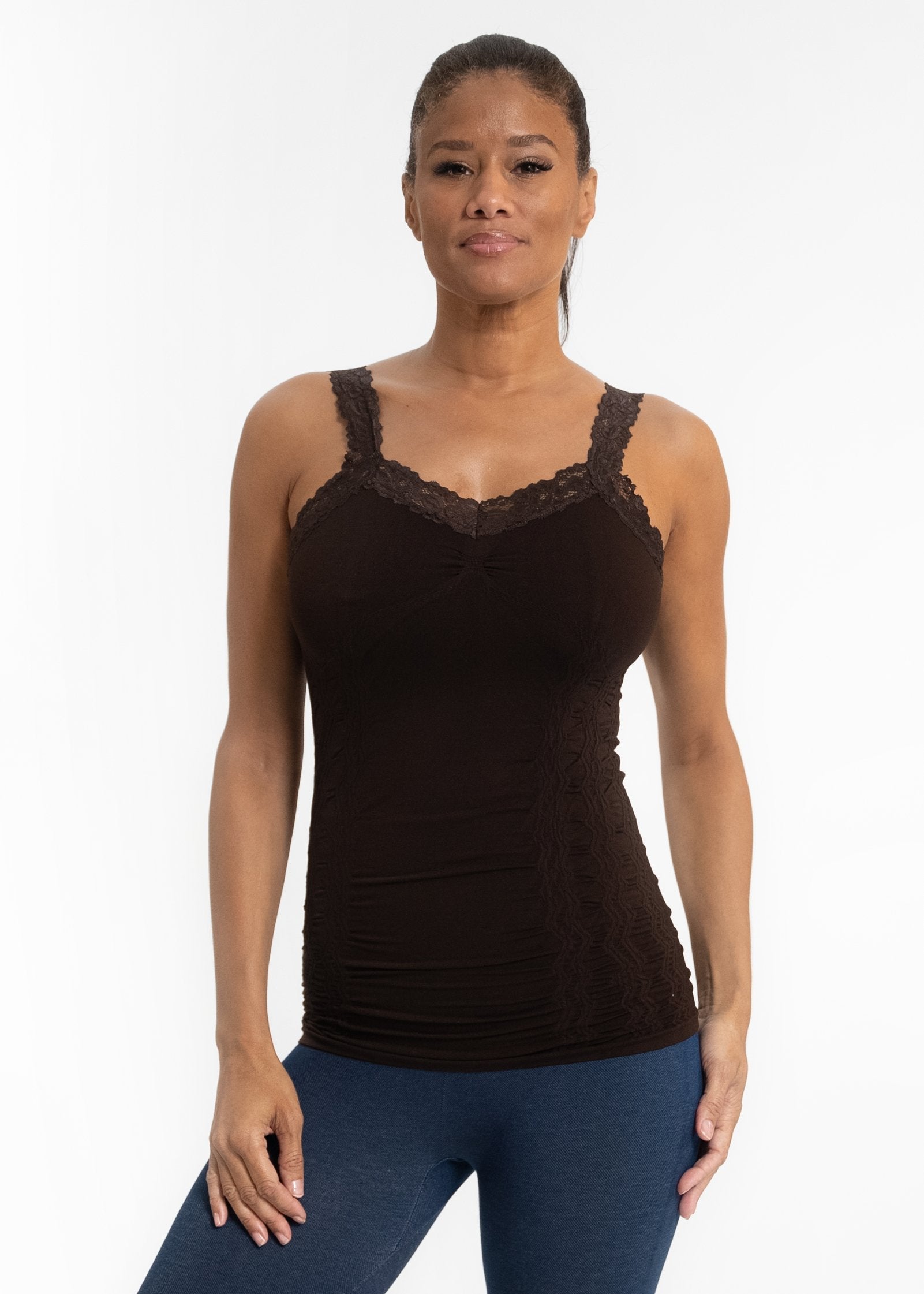 Lace Cami — Chocolate / Regular 0-12