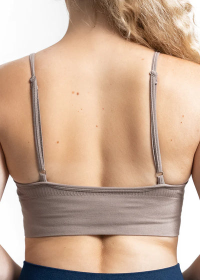Ribbed Bra With Adjustable Straps