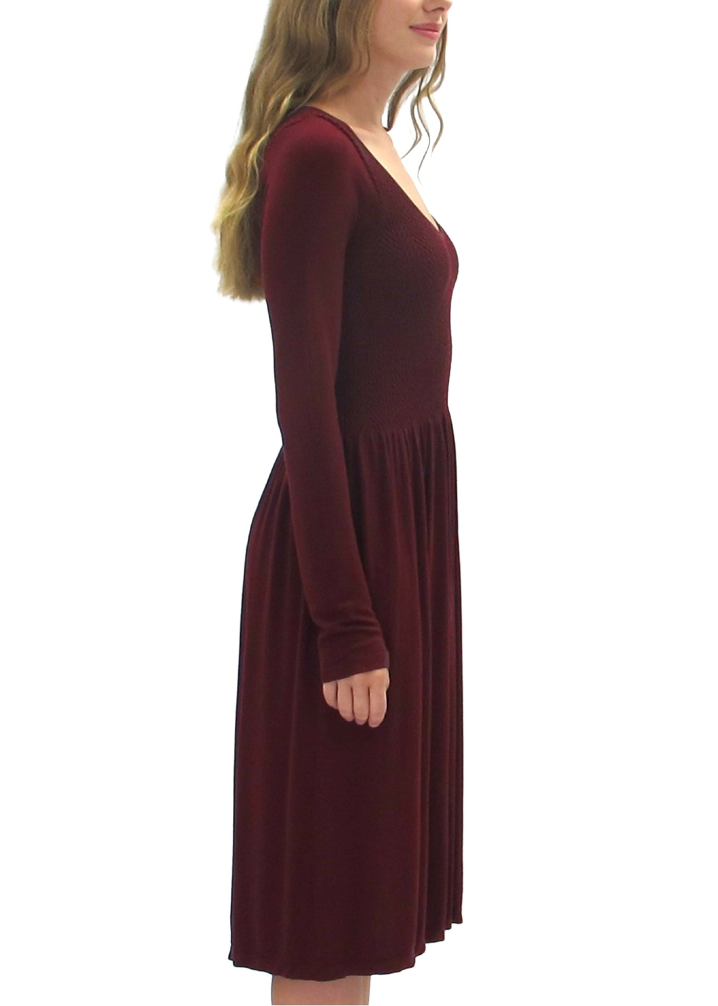 Long Sleeve Knee Length Dress