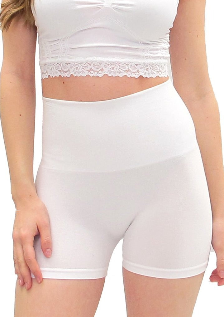 High-Waist Boyshorts — White / Regular 0-10