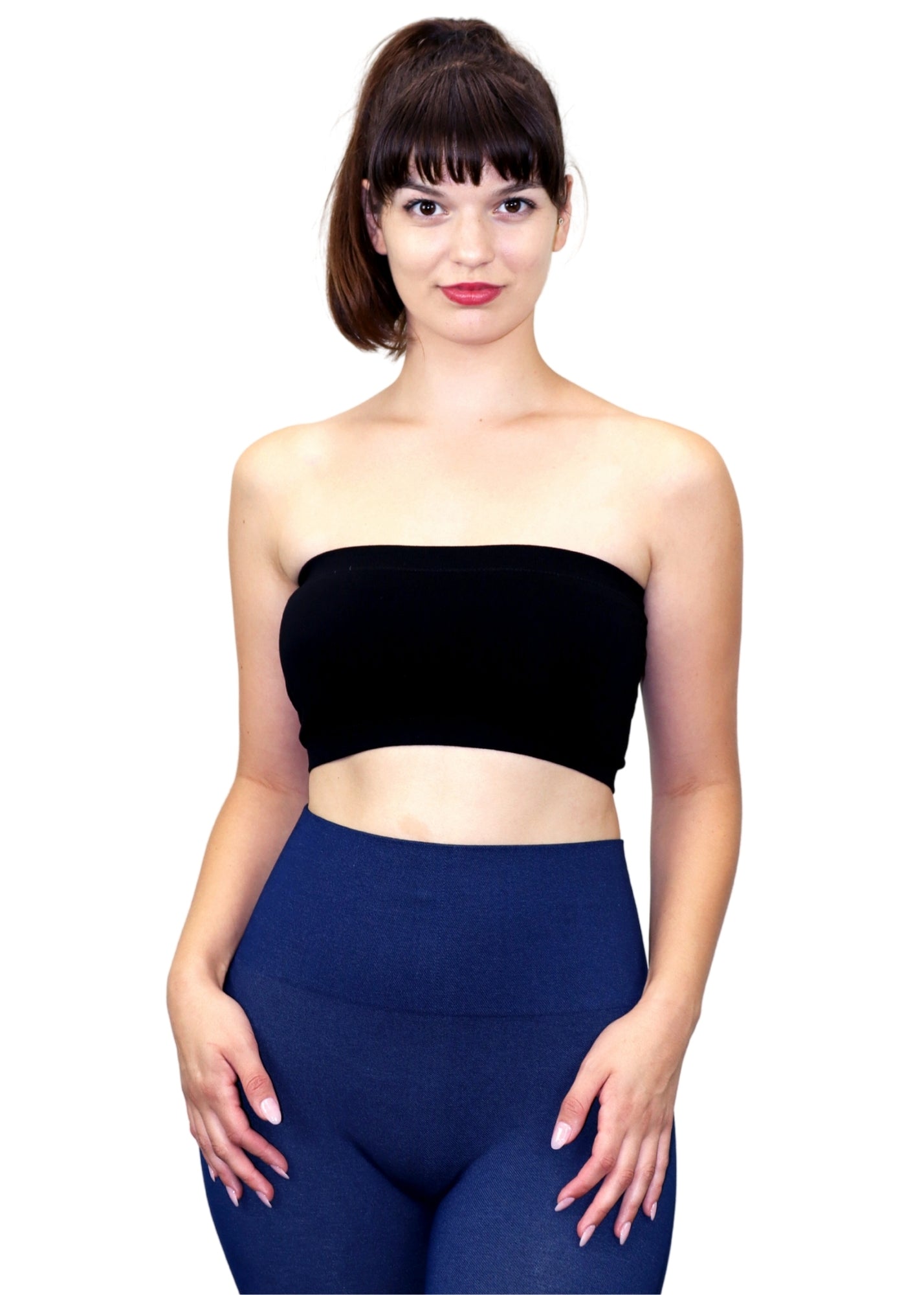 Solid Bandeau — Black / One Size