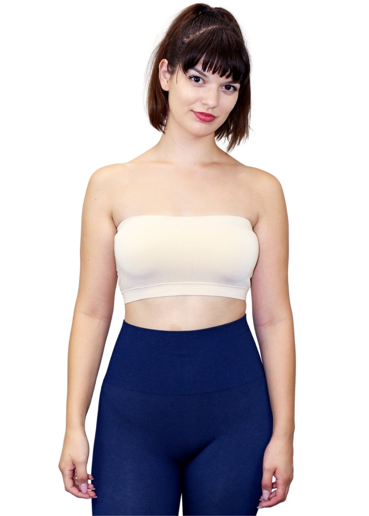 Solid Bandeau — Almond / One Size