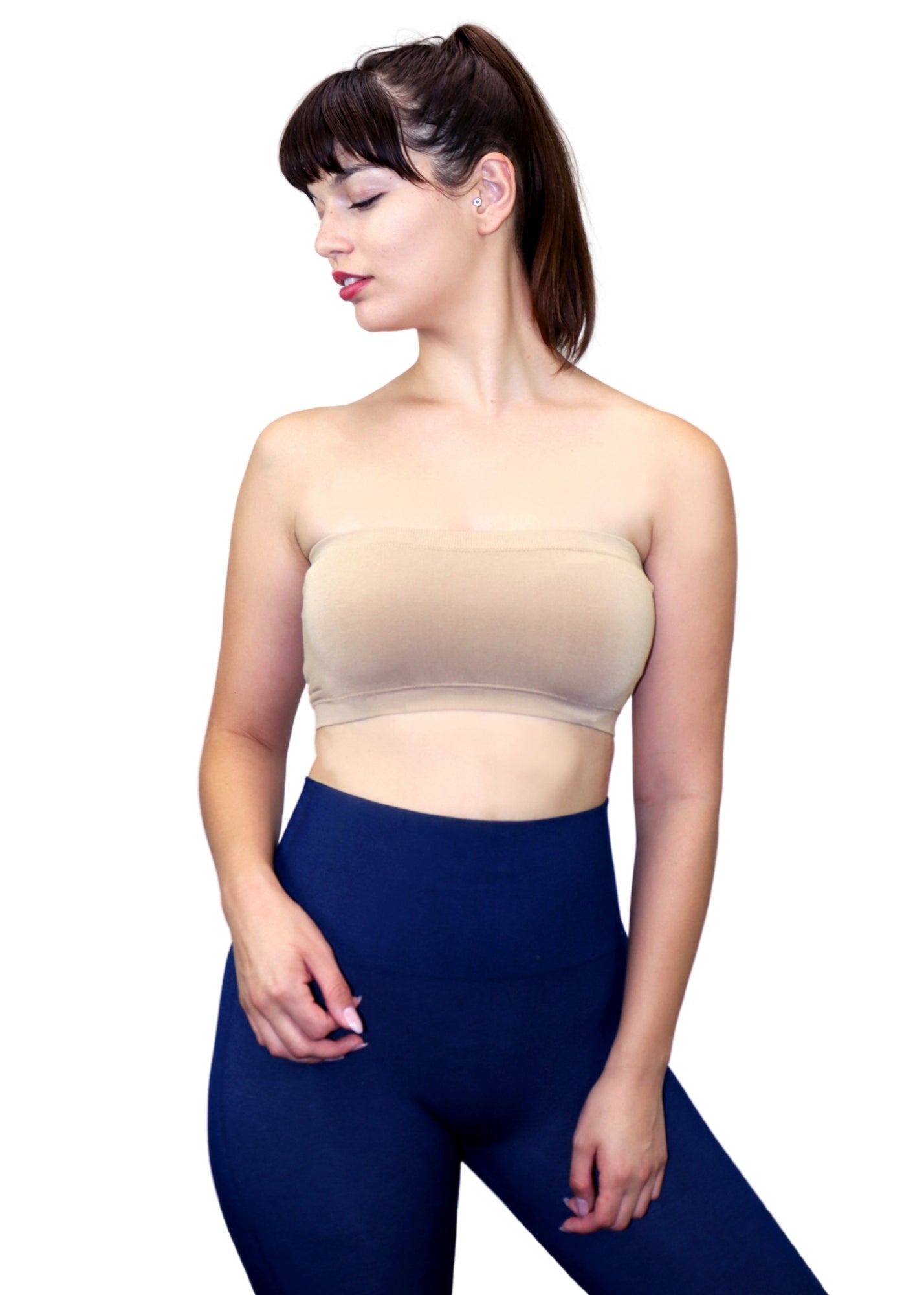 Solid Bandeau — Tan / One Size